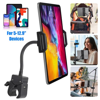 Soporte para teléfono Tablet iPad de 5-12,9" para manillar de cinta de correr de motocicleta bicicleta Foto 1 de 4