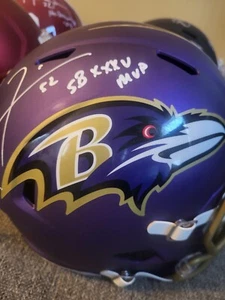 Ridell Full size BLAZE Replica Helmet  Ray Lewis Inscribed Beckett Cert Ravens  - Picture 1 of 2