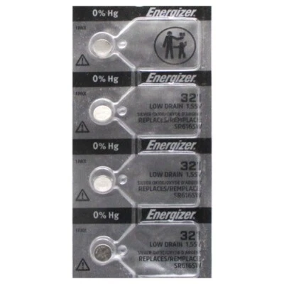 4 Energizer 321 SR616SW 1.55 Volt Button Cell Watch Battery - Image 1 of 3