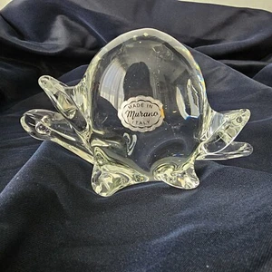 Estatuilla de tortuga de cristal pisapapeles Murano Italia tortuga de colección - Imagen 1 de 16