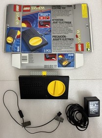 LEGO 9V Train 4548 Speed Regulator Controller + Power Adaptor + Track Wires Work