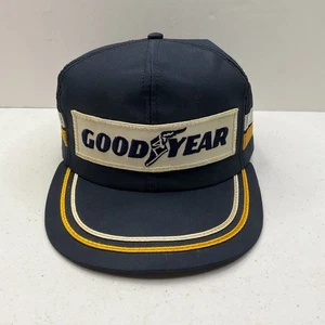 Gorra de camionero Goodyear Tire de colección lateral 2 rayas Louisville MFG años 80 hecha en EE. UU. - Imagen 1 de 5