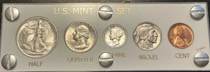 1936 Silver US Mint Year Set Gem BU Coins In White Capital Holder Display Box - Picture 1 of 9
