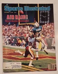 Sports Illustrated 1984 edición del 10 de septiembre con etiqueta postal Mark Clayton - Imagen 1 de 2