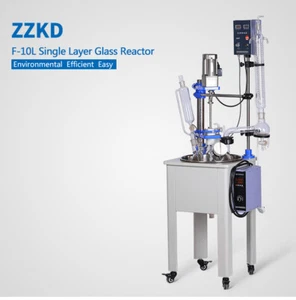 10L Single Glass Chemical Stirred Reactor with Heater for Synthetic Reaction USA - Picture 1 of 11
