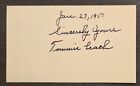 TOMMIE+LEACH+Autographed+Signed+3x5+World+Champion+1909+Pirates+Died-1969