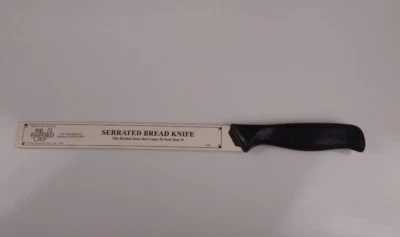 VTG 1995 The Pampered Chef Serrated Bread Knife Black Handle - Image 1 of 4