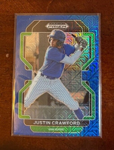 2022 Panini Prizm Draft Picks Justin Crawford Blue Mojo Prizm #PDP17 Phillies