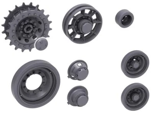 Te Lex Studio 1/35 World War II British Comet Pass Tank Wheel Set (for T - Picture 1 of 7