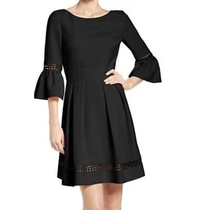 Eliza J size 6 bell sleeve black mini dress cutouts ii10 - Picture 1 of 5