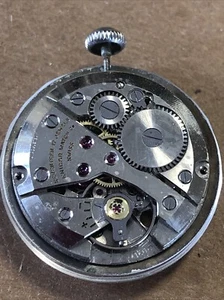 Enicar Cal. AR-1010 17j. ‘Enishock’ Watch Movement w/ Crown & Stem. Keeps Time! - Picture 1 of 11