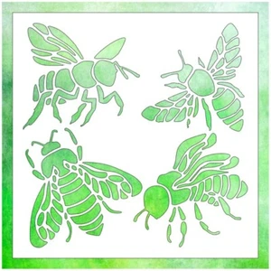 8"x8" Clear Plastic Stencil - Honey Bee (SCA8) (.007") - Picture 1 of 2