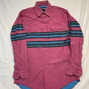 Vintage Pink Wrangler Brushpopper Western Cowboy Shirt X-Long Tails 16 - 33 - Picture 1 of 5