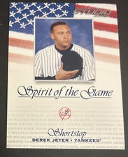 2002 Donruss Studio Spirit of the Game Derek Jeter #SG-4 1st Ballot HOF NYY