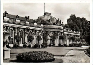 Foto reale Palazzo Sanssouci lato giardino, Potsdam, Germania cartolina RPPC - Foto 1 di 2