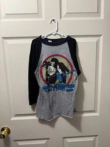 Bruce Springsteen World Tour Faded Shirt Men's S Gray Black Concert Vintage 80s - Picture 1 of 4