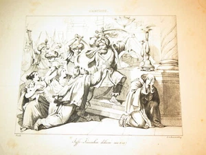 Achille Pinelli (Roma 1809- Nápoles 1841) LITOGRAFÍA ORIGINAL JERUSALÉN ORIEN... - Imagen 1 de 3