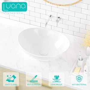 Ceramic Bathroom Basin Sink Vanity Above Counter Top Basin Bowl White 41*33*15 - Picture 1 of 5