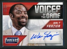 2014-15 WALT FRAZIER 45/99 AUTO PANINI THREADS VOICES OF THE GAME AUTOGRAPHS