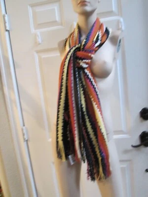 nueva bufanda chevron brillante de lana Missoni.  76" x 20" Foto 1 de 4