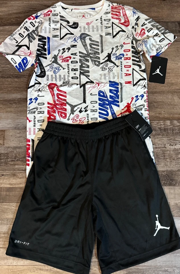 Nike Youth Air Jordan Jumpman 11 Inch Mesh Basketball Shorts Large Black 959922