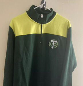 Portland Timbers Majestic Soccer Green 1/4-Zip Pullover Jacket. Women’s (4x)
