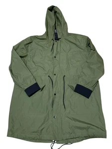 Cappotto lungo uomo MSX by Michael Straham poliestere verde giacca zip intera taglia XXL - Foto 1 di 7