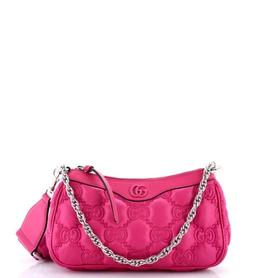 Bolso de Hombro Gucci con Cremallera GG Matelasse Repujado Nylon con Cuero Mini Foto 1 de 4