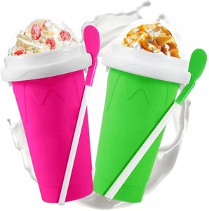 Slushie Cup, 2 Pack Slushy Maker Cup with Lid & Straw for Friends and Family, Po - Picture 1 of 8
