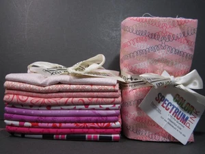 Fat Quarters 20 Benartex Color Spectrum PINK 2 stacks USA Cotton Quilt Craft SEW - Picture 1 of 5