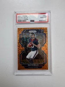2021 Prizm DAVIS MILLS Orange Disco Prizm RC #352 PSA 10 GEM MINT - Picture 1 of 2