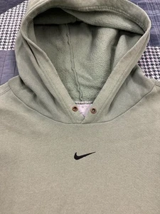 Vintage 90s Thrashed Nike Pistachio Center Swoosh Hoodie Pullover Herren Gr. XL - Bild 1 von 10