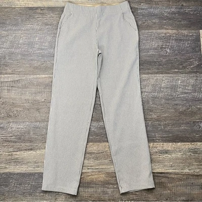 Max studio cream and blue plaid elastic waist casual dress pants medium M B155 - Image 1 of 4