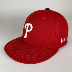 Philadelphia Phillies MLB Rojo New Era 59Fifty Sombrero Ajustado Para Hombres 7 3/8 - Imagen 1 de 5