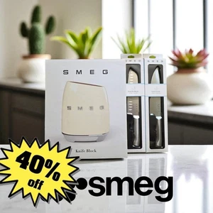 Smeg Block Cream Pack Includes Chef's & santkou. No4 & No6 - Picture 1 of 4