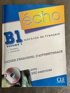 Écho B1 Volume 1 Méthode De Français J. J. Girardet Chair With French CD CLE - Picture 1 of 8