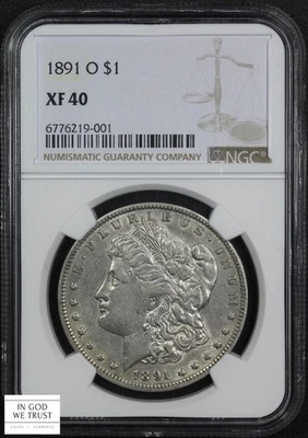 1891 O Morgan Silver Dollar $1 NGC XF 40 - Image 1 of 4