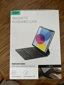 ESR Magnetic Keyboard Case Rebound Series For ipad 10th 11th (A16,2025) Black - Picture 1 of 3