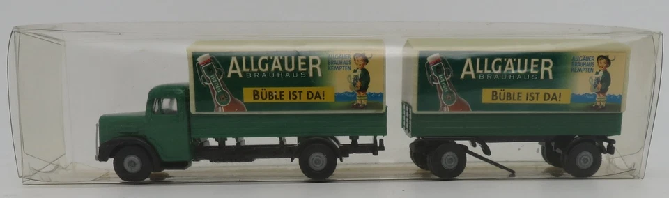 Grell Ho 1/87 Camion Rimorchio Man Diesel 750 Allgäuer Brauhaus Box - Immagine 1 di 4