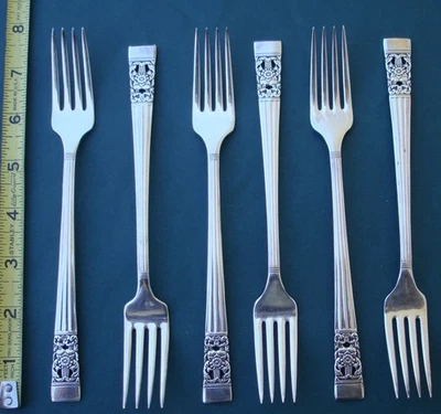 Horquillas de rejilla Coronation 1936 6 7 1/2" Oneida Community Plate Foto 1 de 3