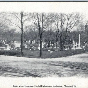 c1900s Cleveland, OH Lake View Cemetery Garfield Monument Graves Tombstones A25 - Picture 1 of 3
