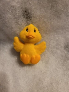 VINTAGE HALLMARK FLOCKED MINIATURE YELLOW DUCK EASTER FIGURINE  - Picture 1 of 6