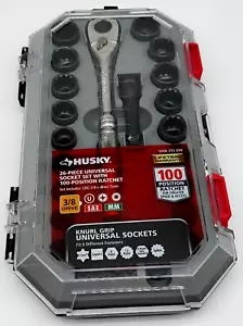 Husky 100-Position 3/8 in. Drive Universal Socket Wrench Set (26-Piece) - Picture 1 of 4
