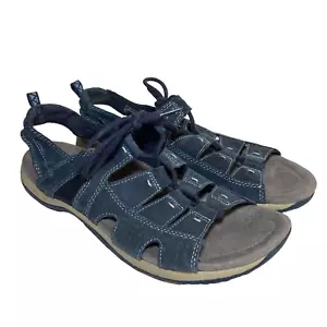 Earth Origins Sandalias Gladiador de Cuero Azul atrevidas Zapatos Talla 6M - Imagen 1 de 11