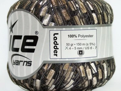 Cream 'n Cocoa 梯子纱线 - 冰骆驼 米色 梯子 Trellis RR 带纱 42713 — 第 1/3 张图片