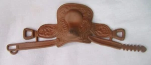 VINTAGE TOY WESTERN HORSE SADDLE MARX BREYER HARTLAND? - Picture 1 of 2