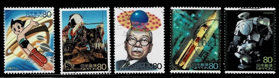 Japón 2003 Ciencia Tecnología y Animación Juego Completo Usado 80Y Sc# 2875 a-e Foto 1 de 1