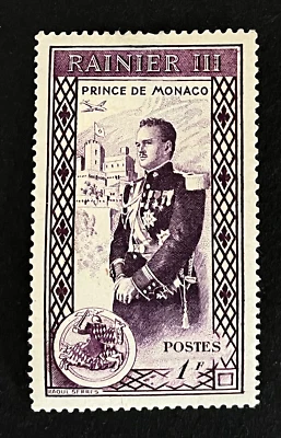 MONACO 1950 - TIMBRE NEUF*- YT  340 - Le Prince Rainier  III  - Photo 1/2