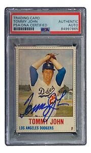 Tommy John Signed Los Angeles Dodgers 1978 Hostess #7 Trading Card PSA/DNA