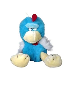 Carnival Style Plush Angry Turkey Bird Chicken Blue And White 10" Dan Brechner - Picture 1 of 7